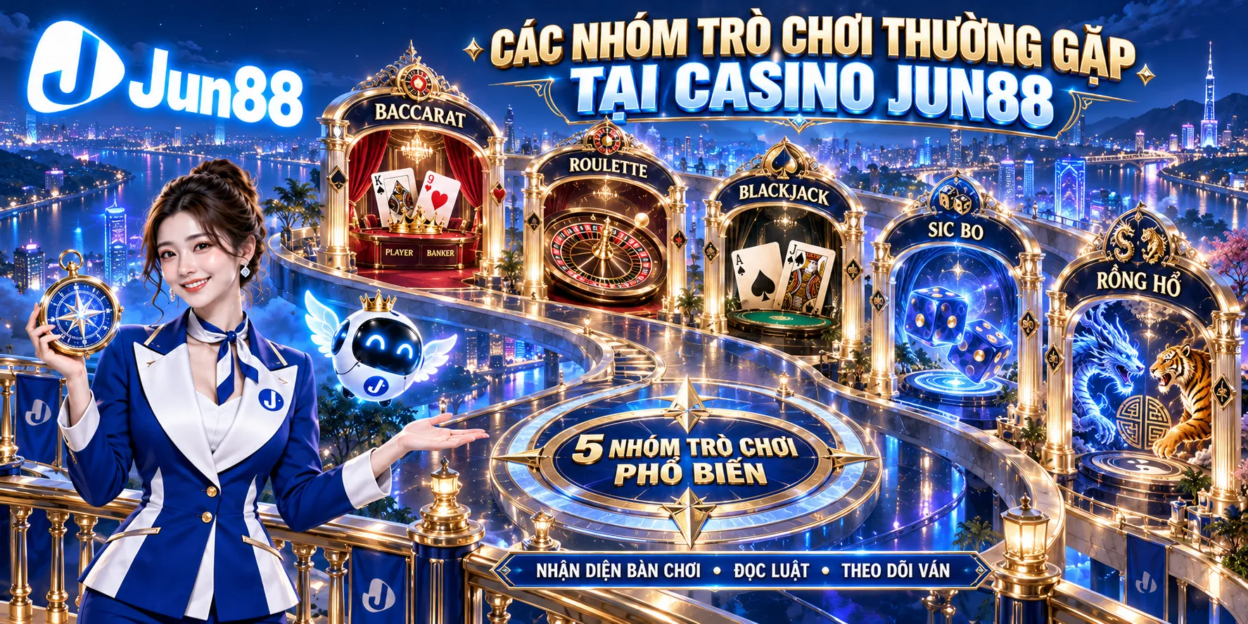 Các Nhóm Trò Chơi Thường Gặp Tại Casino JUN88