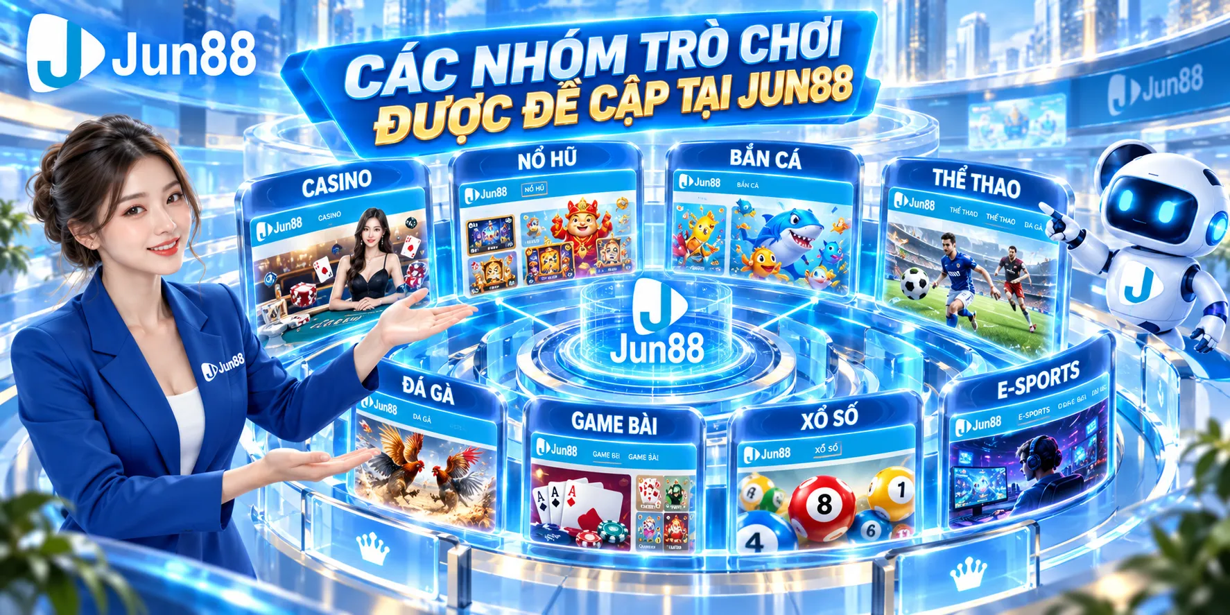 Các nhóm trò chơi được đề cập tại JUN88