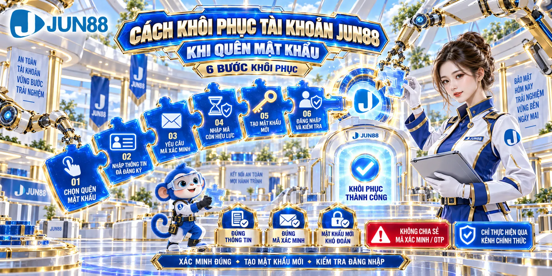 Cách khôi phục tài khoản JUN88 khi quên mật khẩu