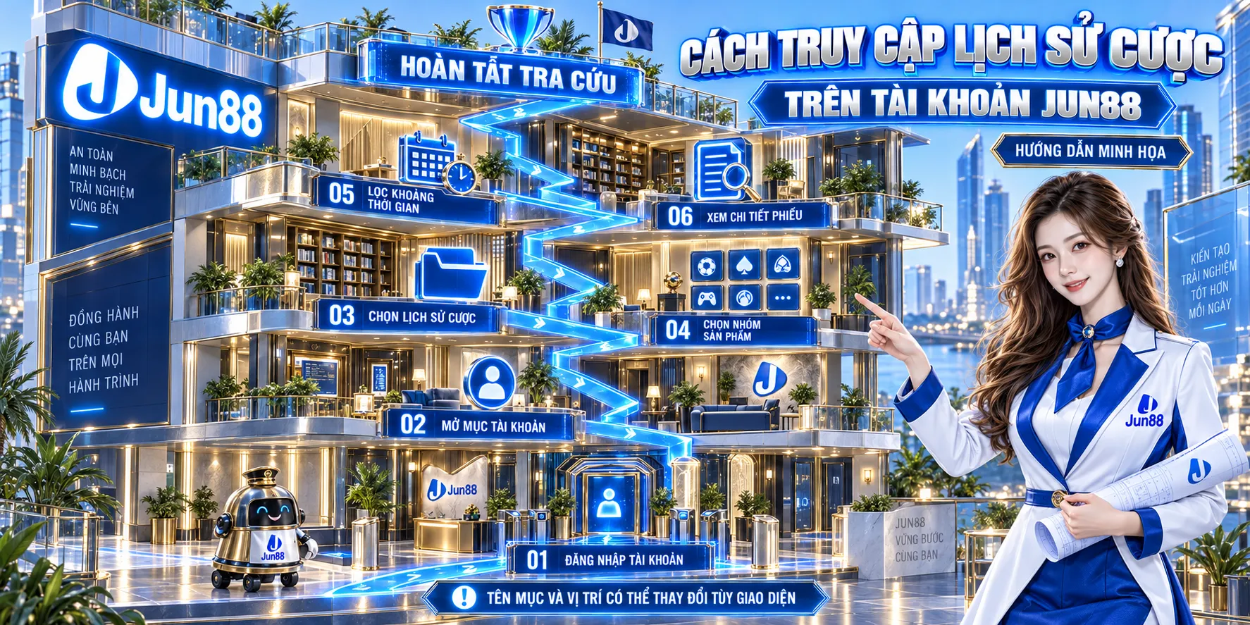 Cách truy cập lịch sử cược trên tài khoản JUN88