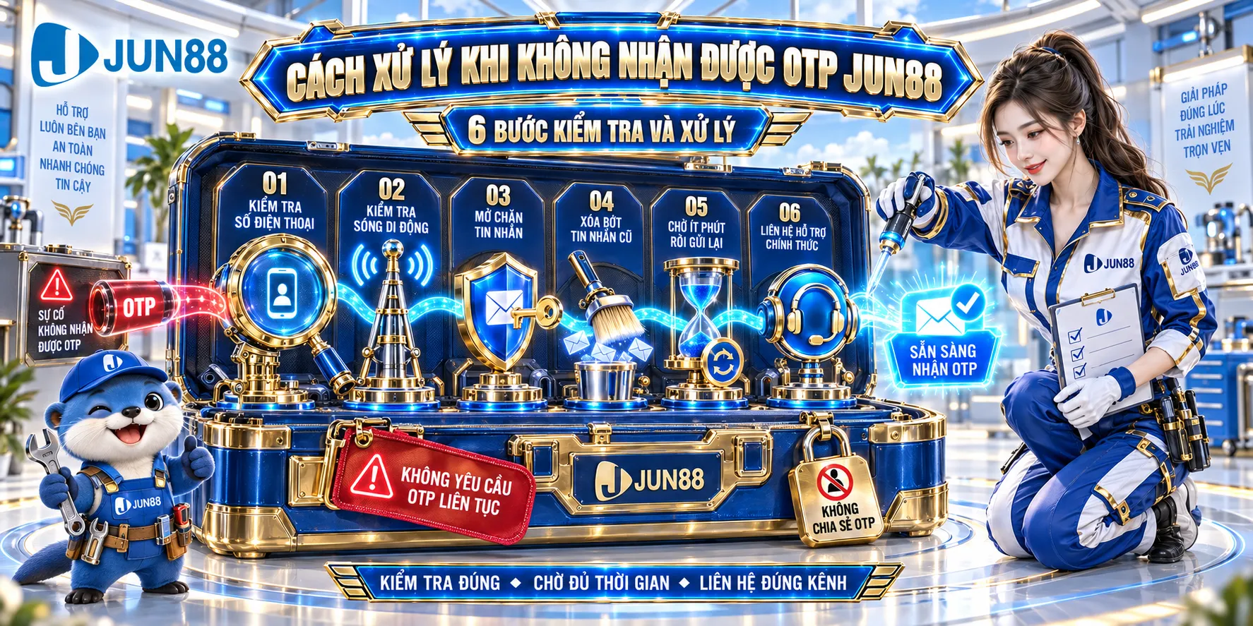 Cách Xử Lý Khi Không Nhận Được OTP JUN88