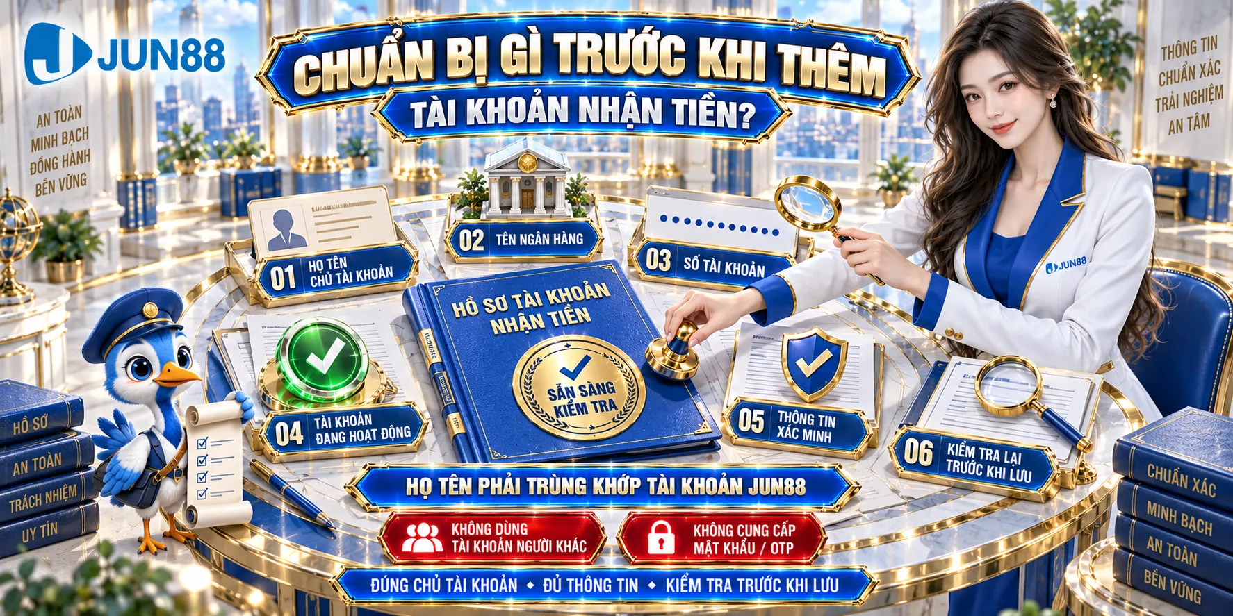 Chuẩn bị gì trước khi thêm tài khoản nhận tiền?