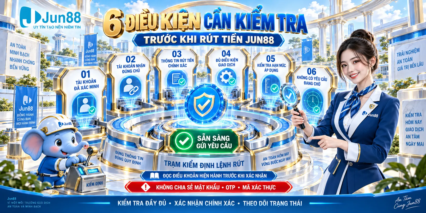 Điều kiện cần kiểm tra trước khi rút tiền JUN88