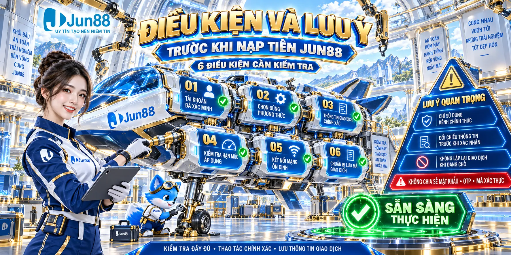 Điều Kiện Và Lưu Ý Trước Khi Nạp Tiền JUN88