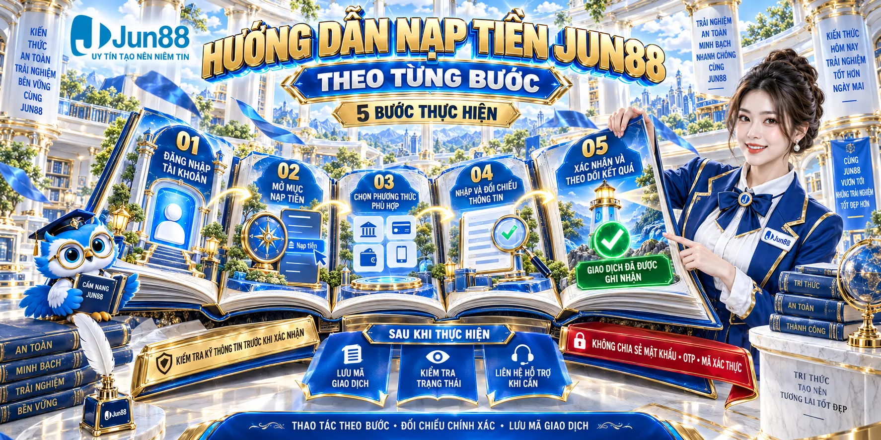 Hướng Dẫn Nạp Tiền JUN88 Theo Từng Bước
