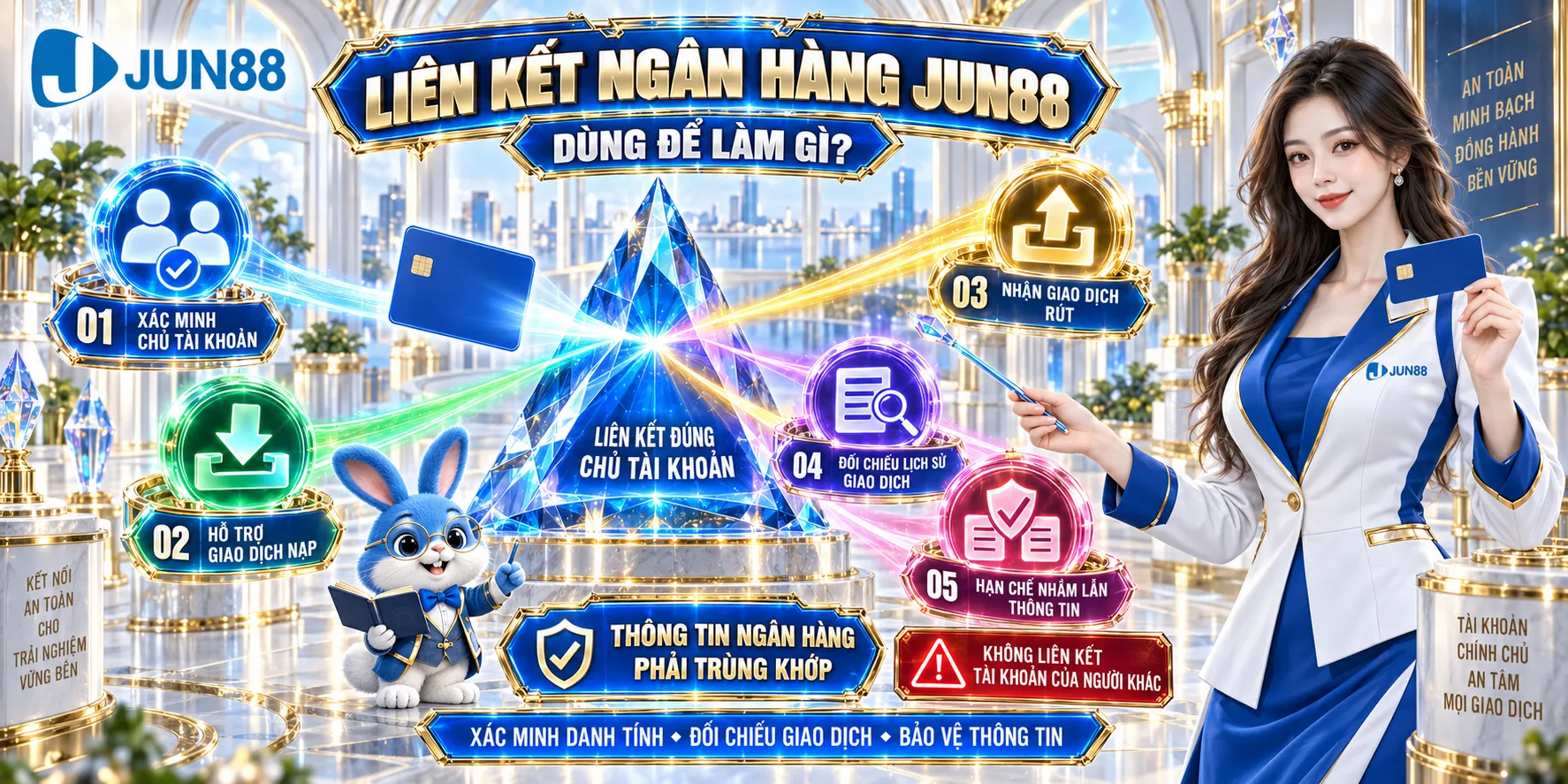 Liên kết ngân hàng JUN88 dùng để làm gì?