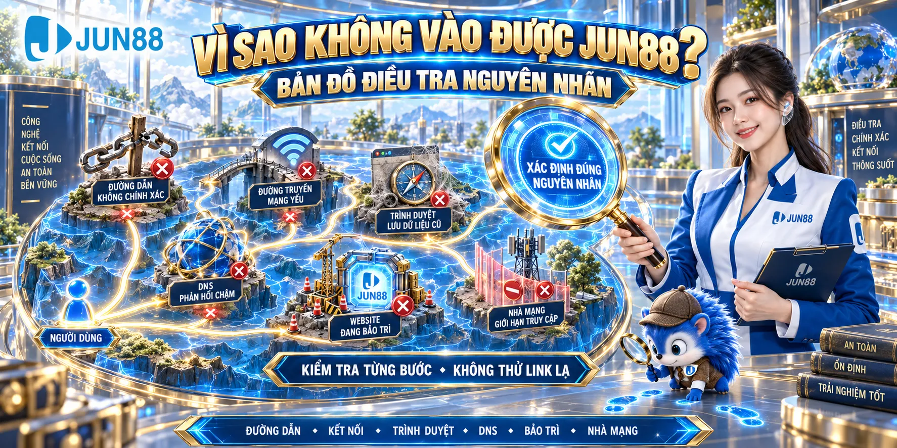Vì sao không vào được JUN88?